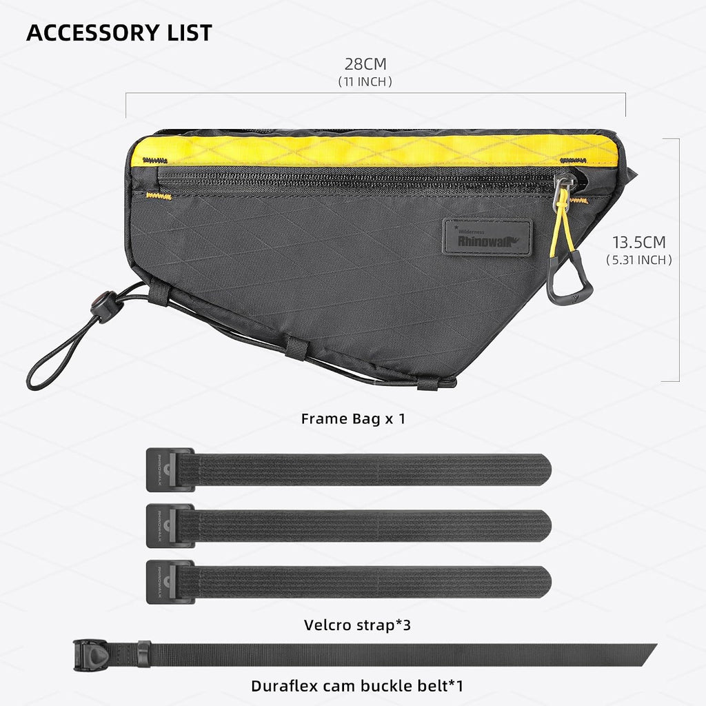 Bike Frame Bag Bike Triangle Bag Bicycle Pouch Under Tube Bag 1.7L with Dual Side Mesh Pockets for MTB Road Bike Cycling Commuting and Outdoor Adventures