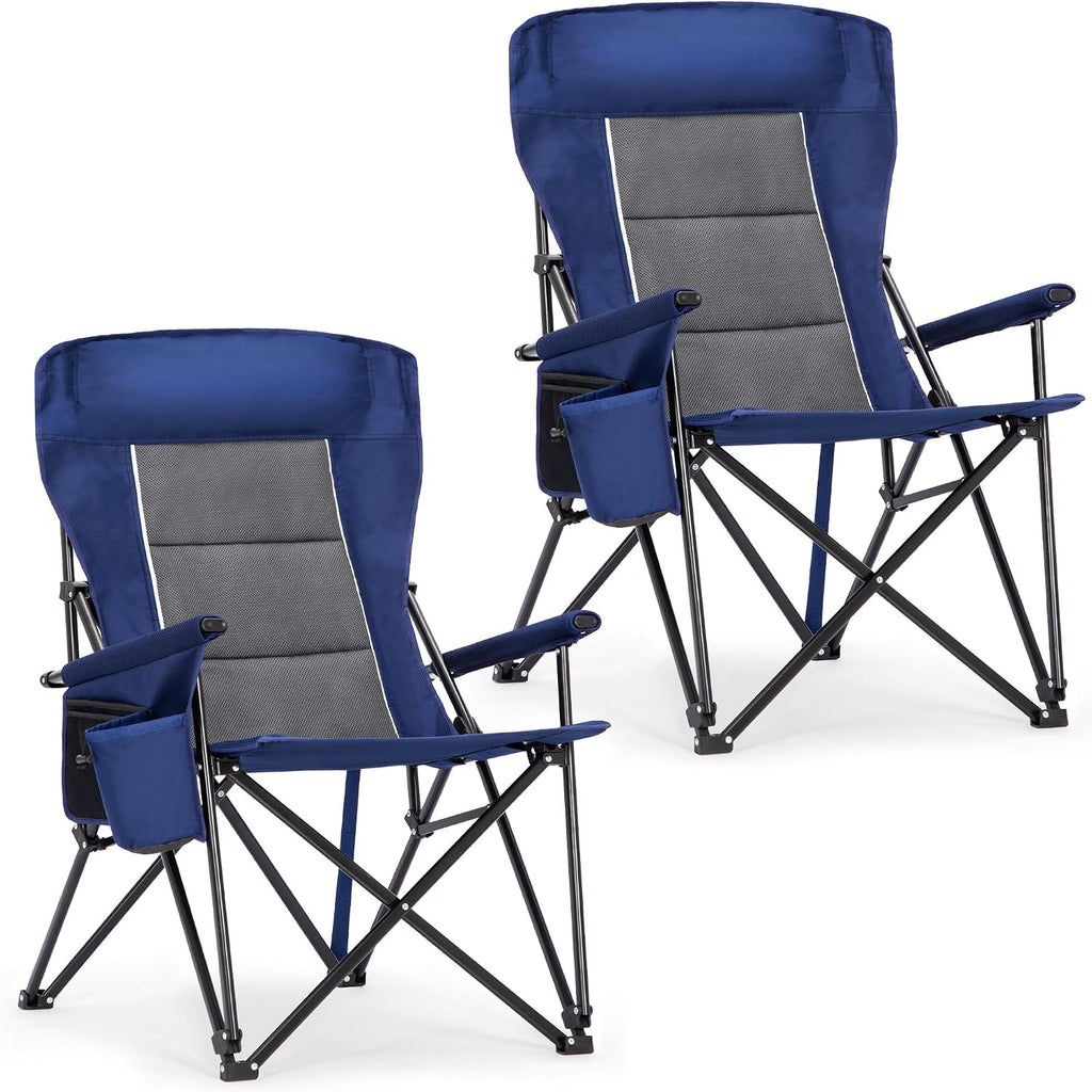 ALPHA CAMP Oversized Camping Chair for Adult Lawn Chair for Outdoor Camping