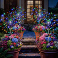 Solar Garden Lights Outdoor 4Pack,Multicolor Solar Firework Lights