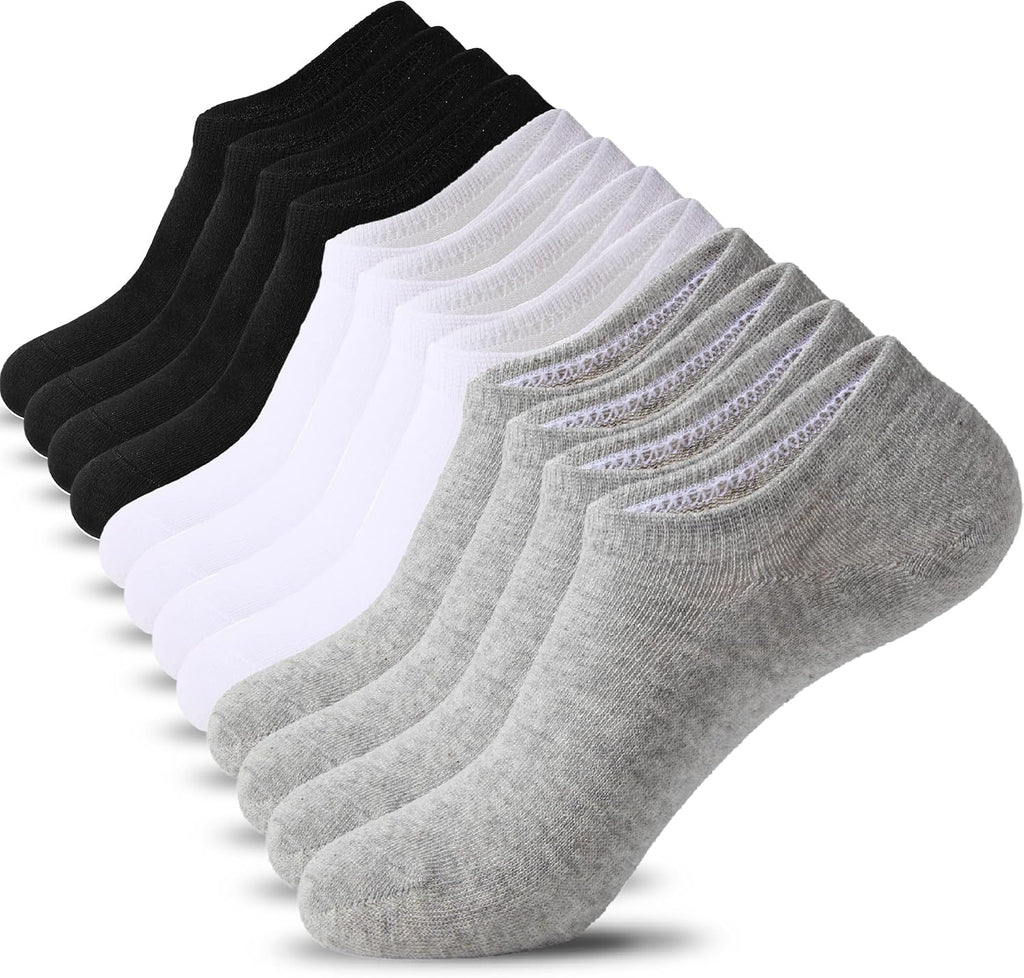 Nroktia 6/10 Pairs Non-Slip No Show Socks Men's & Women's Low-Cut Liners