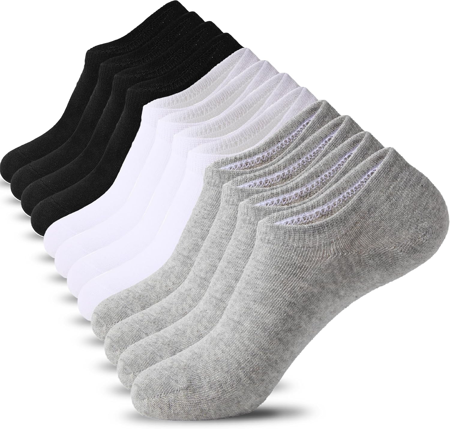 Nroktia 6/10 Pairs Non-Slip No Show Socks Men's & Women's Low-Cut Liners