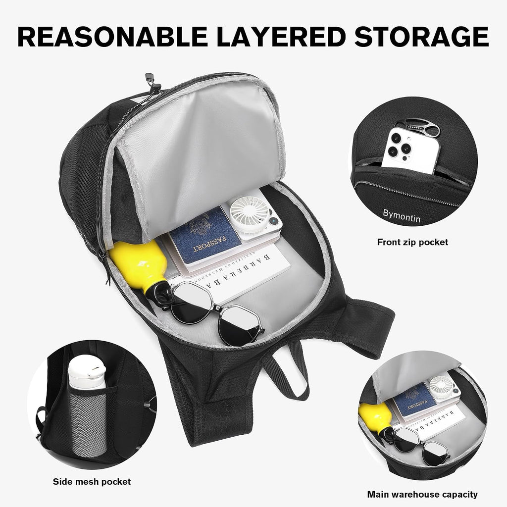 Ultra-Light Soft Hiking Daypack With Cushioned Breathable Back Panel