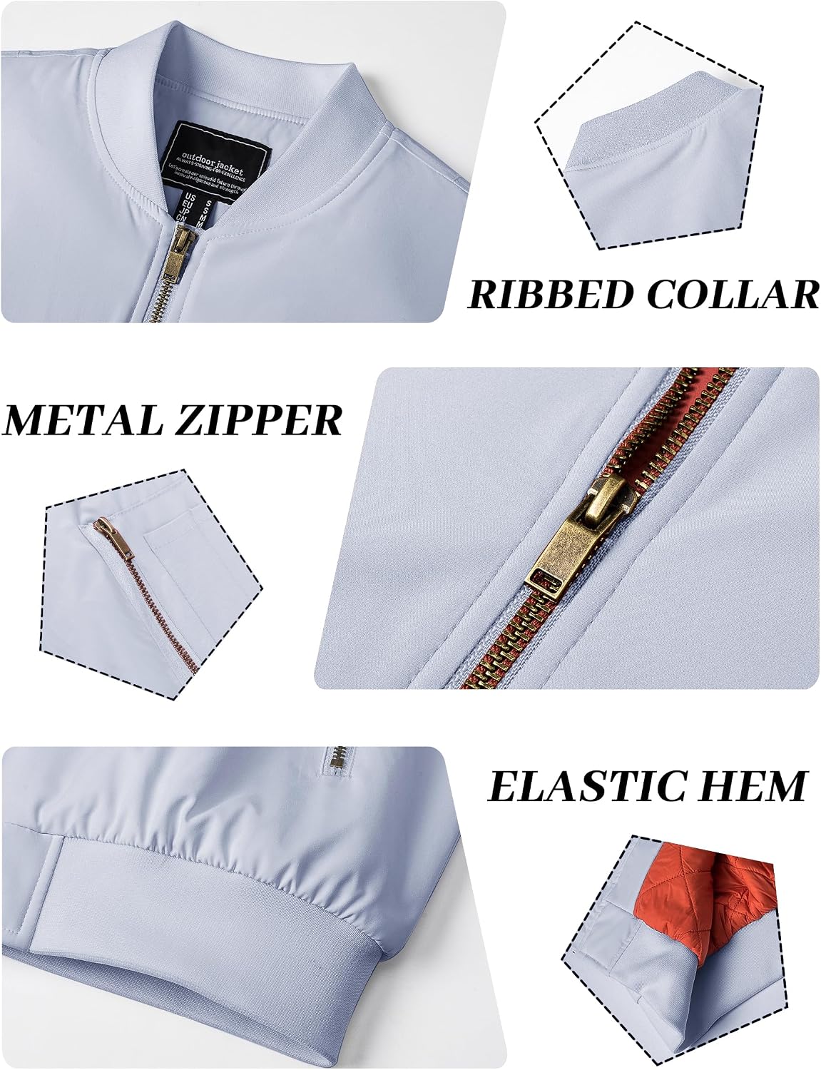 KEFITEVD Men's Bomber Jackets Winter Windbreaker Warm Full Zip Casual Coats