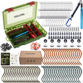 Goture 353PCS Wacky Worm Fishing Lure Kit, Bass Fishing Wacky Rig Tool Kit with Soft Plastics Lures, O-Rings, Offset Worm Hooks, Drop Shot Hooks, Beads, Sinker Weights, 3600 Tackle Box, Gifts of Men