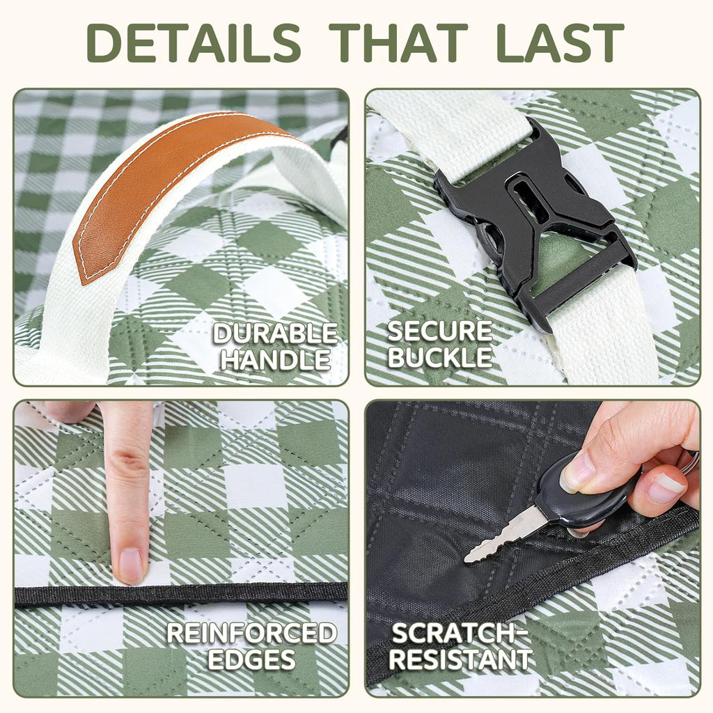 Waterproof Picnic Blanket Outdoor Camping Beach Mat Outside Rug Tent Floor Carpet Extra Large Foldable Sandproof Car Essential Roadtrip Gadget Rv Accessories Glamping Gear Must Haves Hiking Stuff Gift