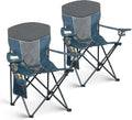 Oversized XL Camping Chair 2-Pack with Mesh Back, Blue