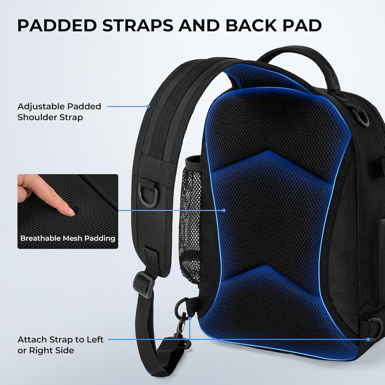 KastKing BaitSpace Fishing Sling Bag, Fishing Backpack with Rod Holder