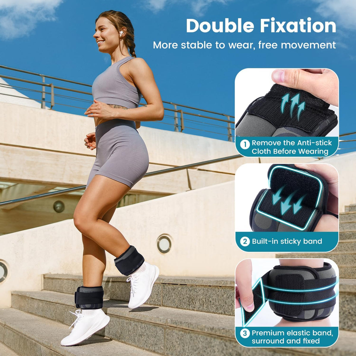 Sportneer Ankle Weights for Men Women Strength Training