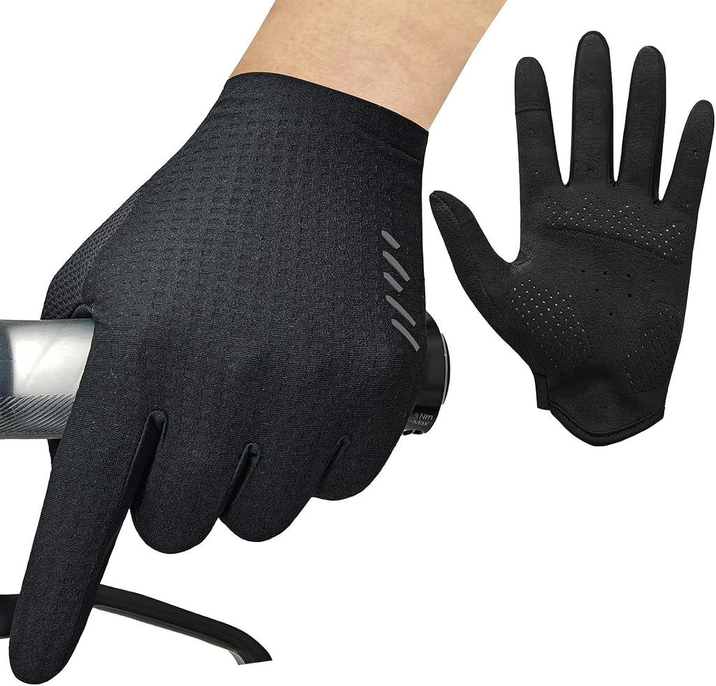 VXW Bike Gloves for Men Women Cycling - with Reflective Strips &Anti-Slip Shock-Absorbing Pad for Bicycle/Mountain Bike/Workout/MTB/Gym