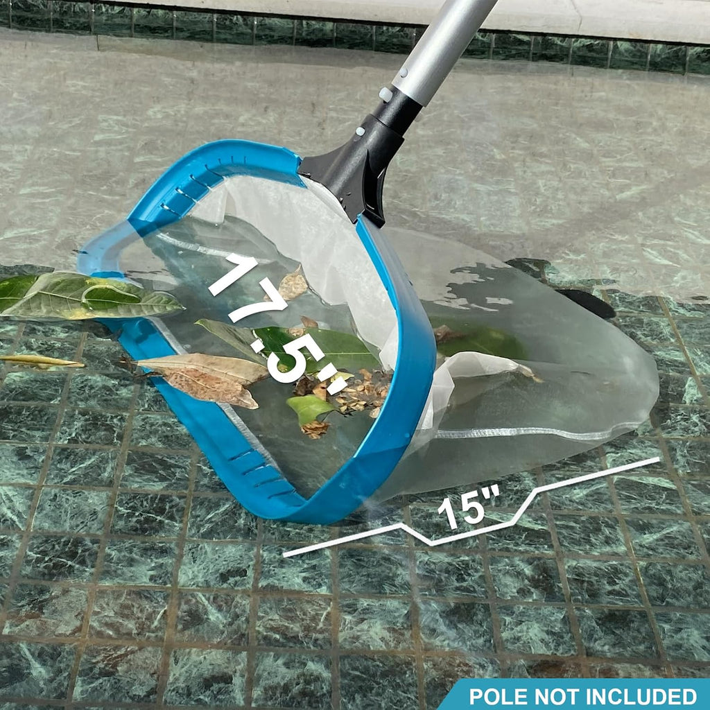 POOLWHALE 17.5" Ultra Fine Mesh Pool Pollen & Sand Skimmer Rake Net