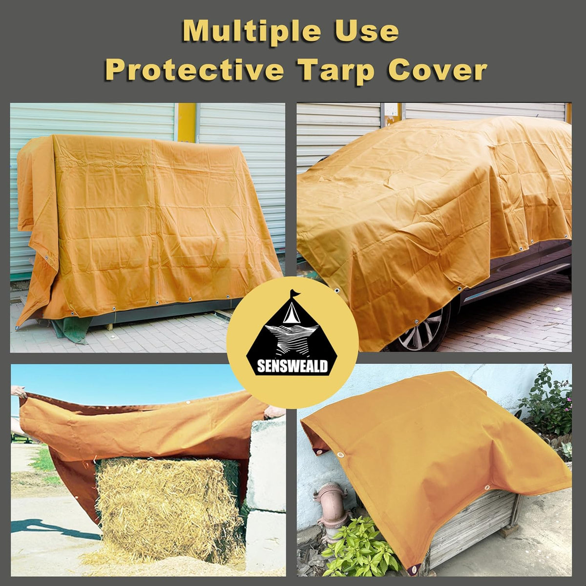 5x6 Feet 16oz Small Heavy Duty Canvas Tarp Water-Resistant
