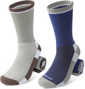 Wool Hiking Socks for Men - Women Lightweight Crew Merino Wool Socks with Cushion for Camping Hunting Work,4 pack