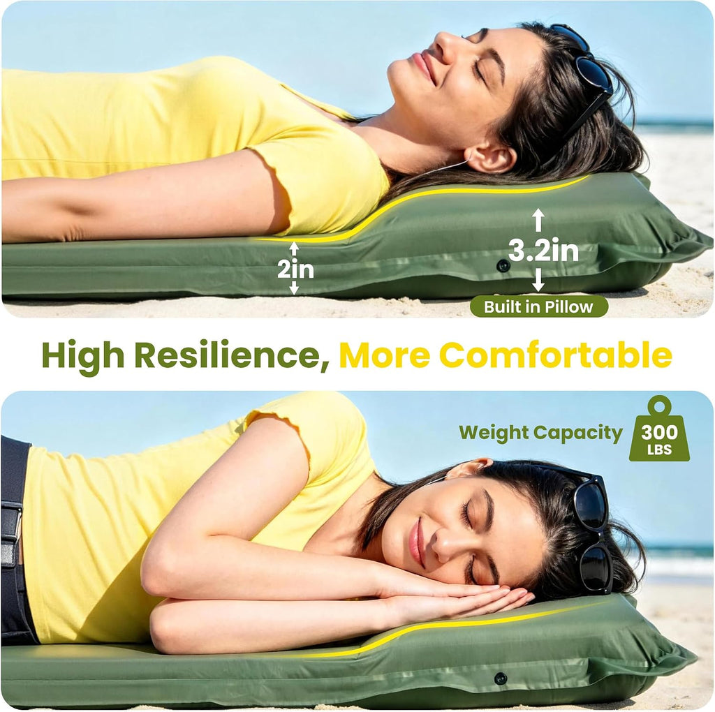 Self Inflating Sleeping Pad with Electric Pump
