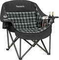 Youtanic Oversized Large Padded Camping Chair, 400 lbs Foldable Lawn Chair