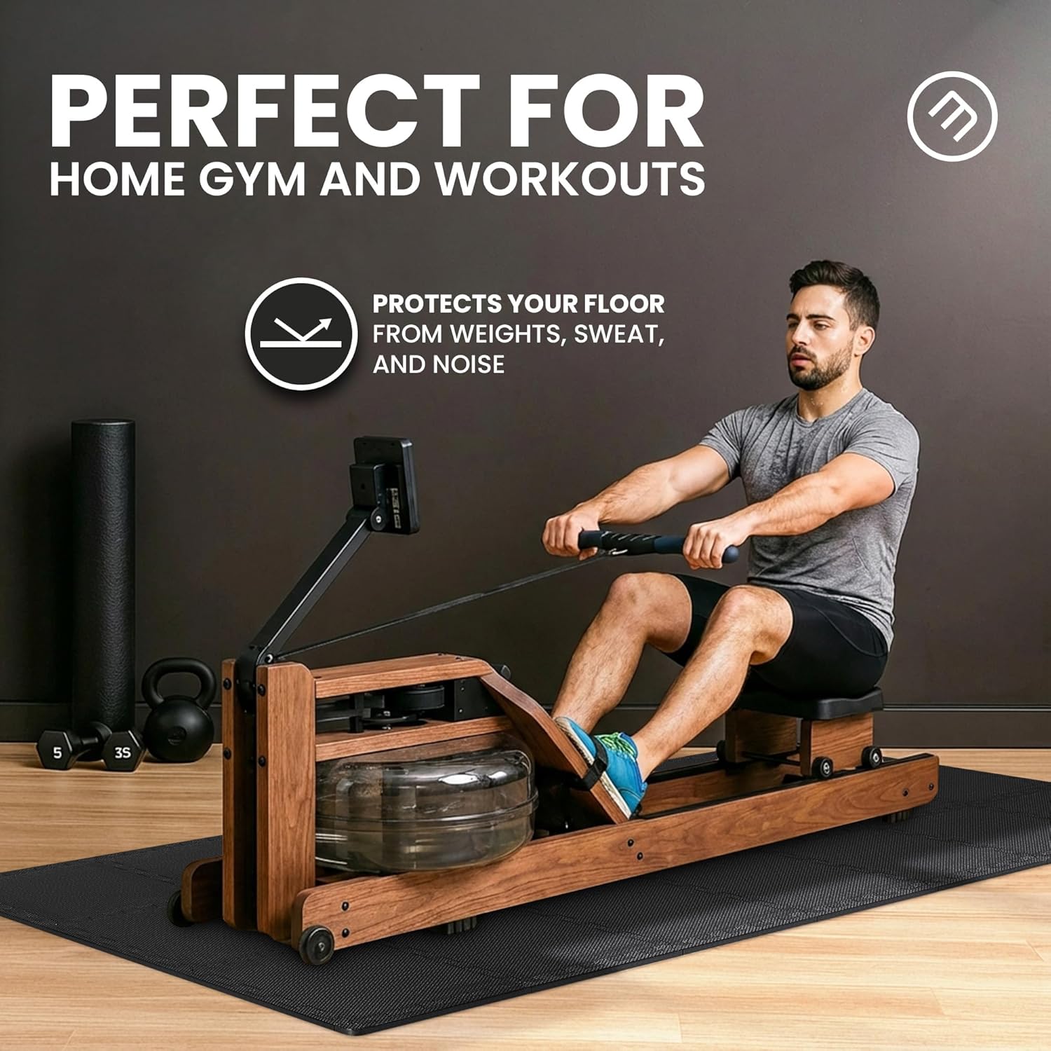 bemaxx Gym Mats Set - EVA Interlocking Foam Floor Tiles Workout Mat Puzzle