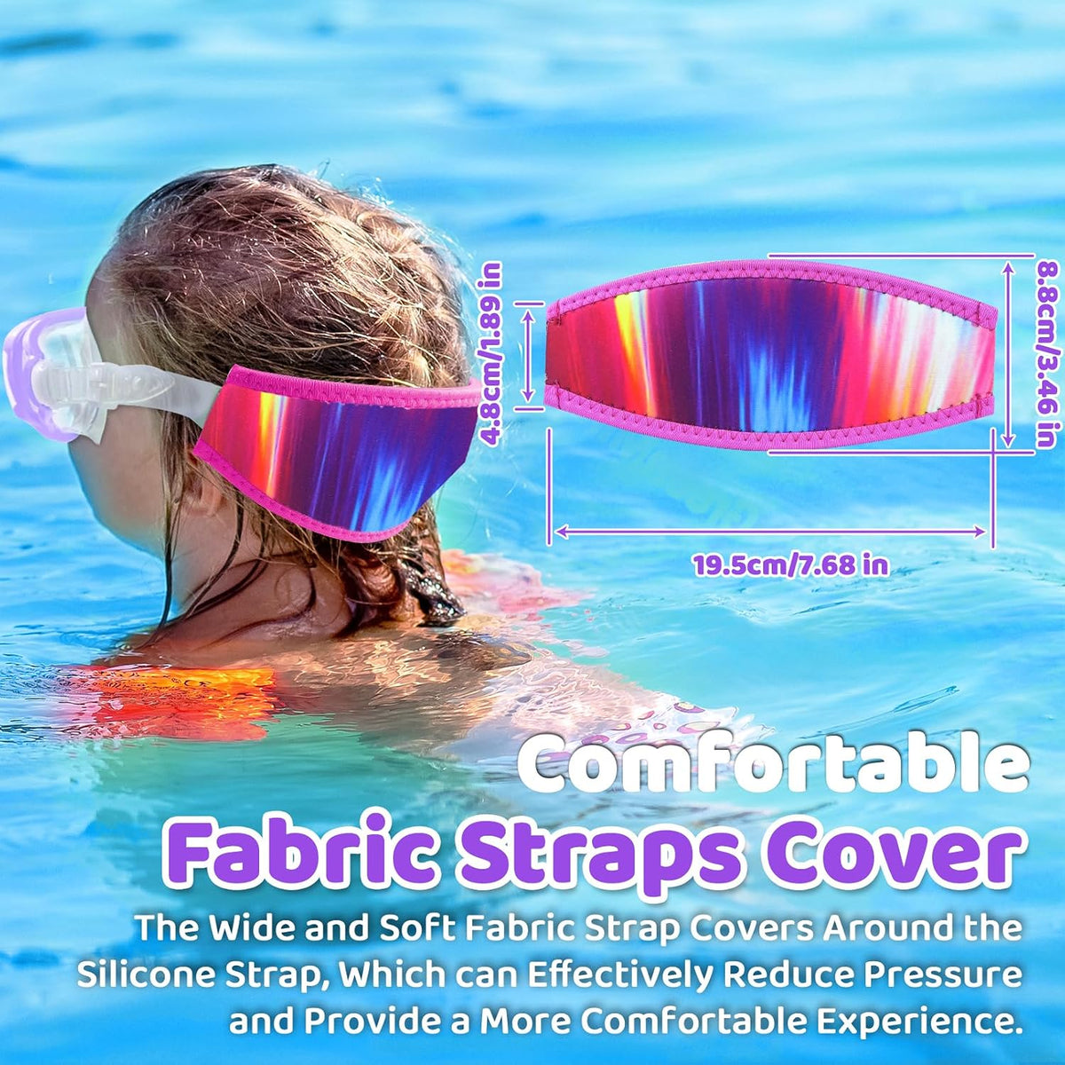 Vvinca Goggles for Kids 6-14，Snorkel mask Kids Swim Goggles with Nose Cover