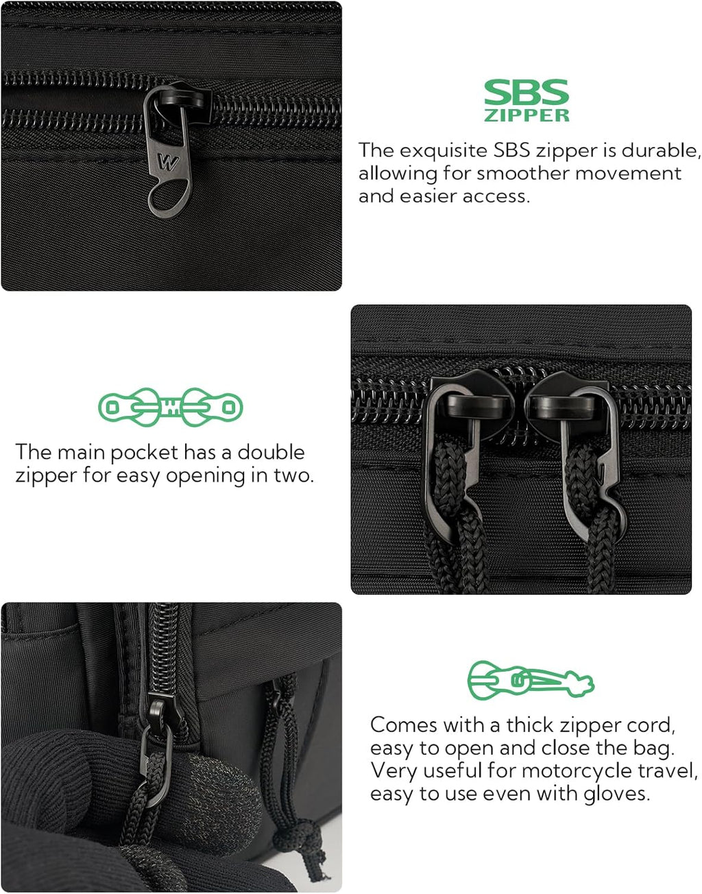 WATERFLY Fanny Pack Waist Bag: 2.5L Large 5 Zipper Pockets for Women Men