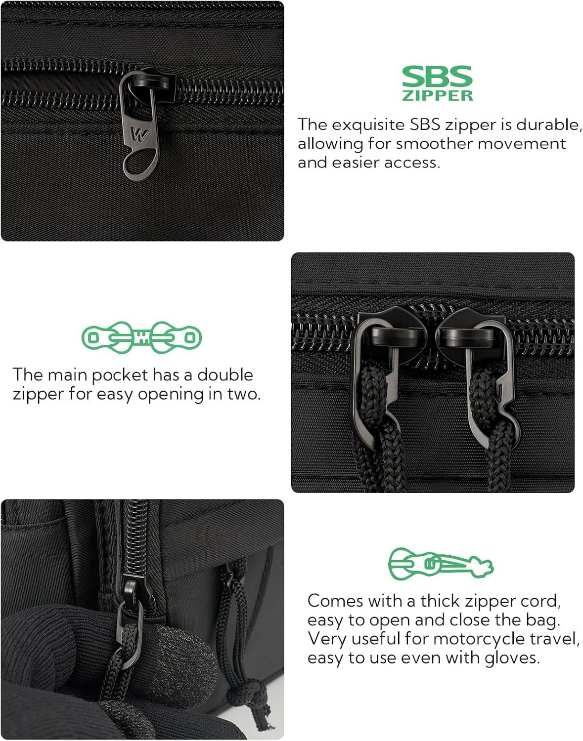 WATERFLY Fanny Pack Waist Bag: 2.5L Large 5 Zipper Pockets for Women Men
