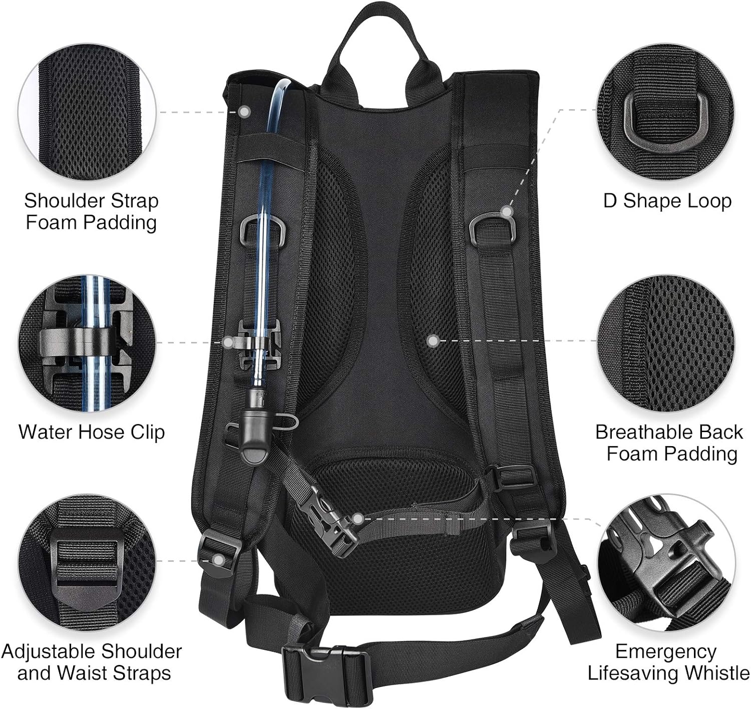 NOOLA Hydration Backpack with 3L Water Bladder for Hiking, Tactical Pack