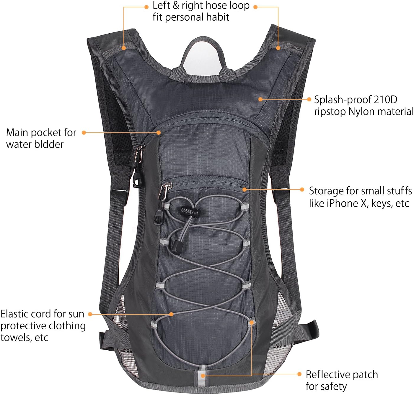 Unigear Hydration Pack Backpack with 2L Water Bladder for Hiking & Cycling