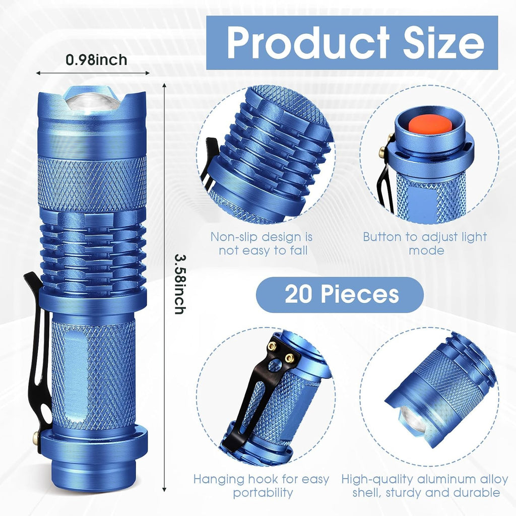 Fumete 20 Pack Mini LED Tactical Flashlights