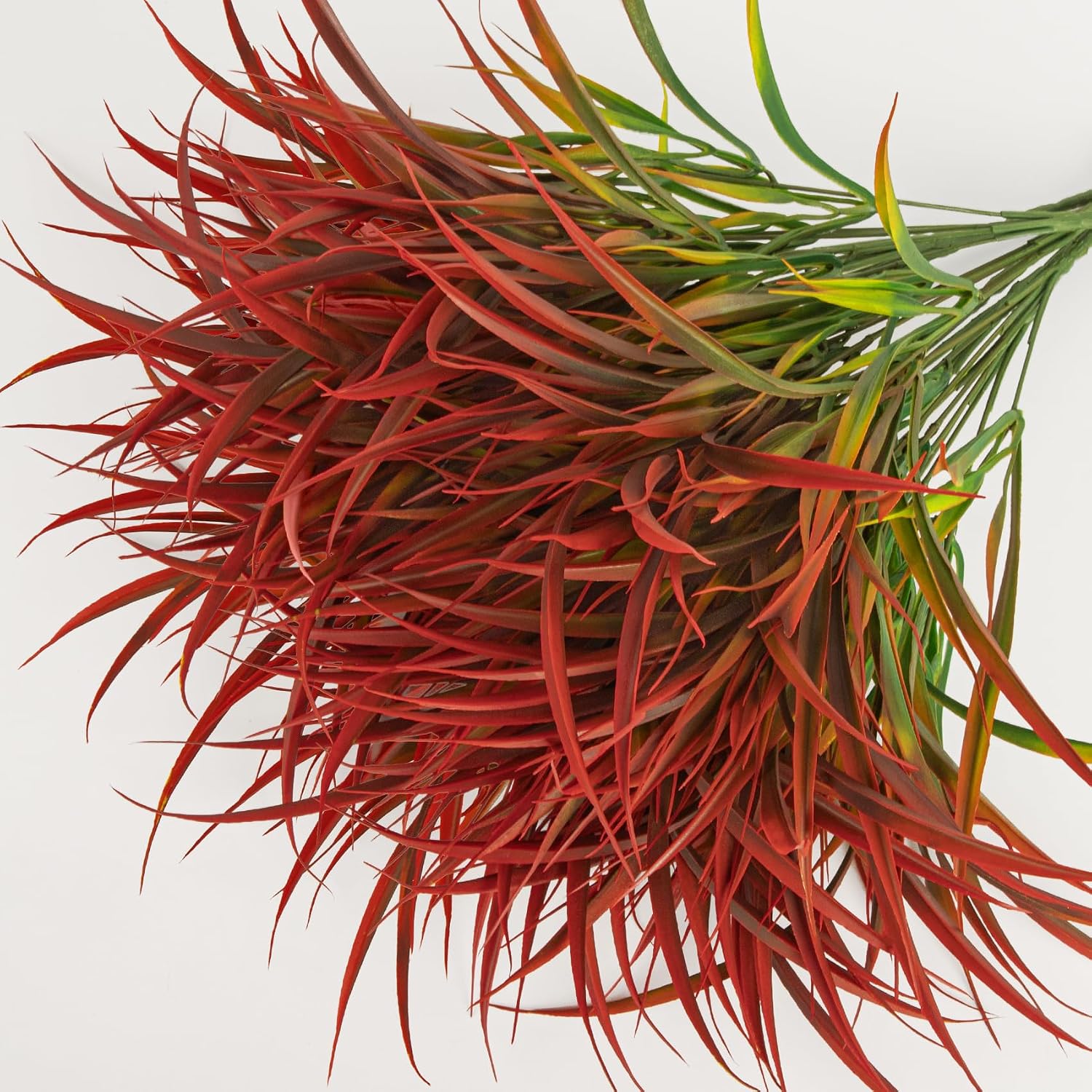 Ouddy Decor 16 Pcs Artificial Plants Outdoor Fake Fall Greenery Stems, Red
