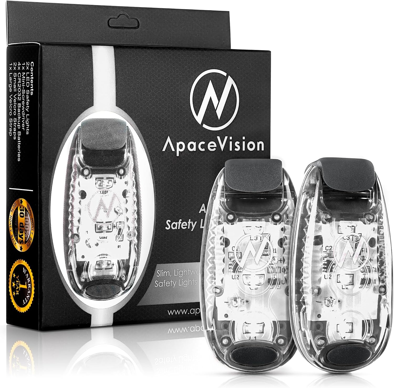 LED Safety Light (2 Pack) with Bonus Items – Clip On Strobe/Running Lights for Runners, Dogs, Bikes, Walking and More
