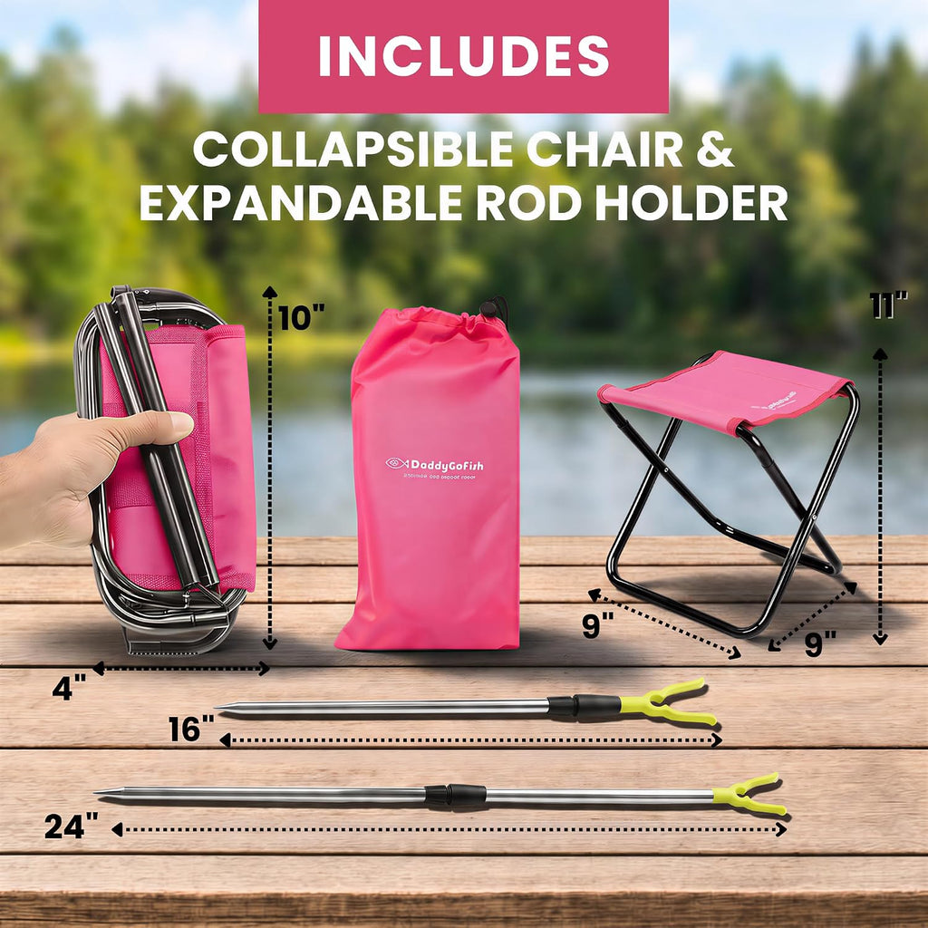Kids Fishing Pole for Boys, Girls & Youth Age, Toddler Fishing Pole Set Kit
