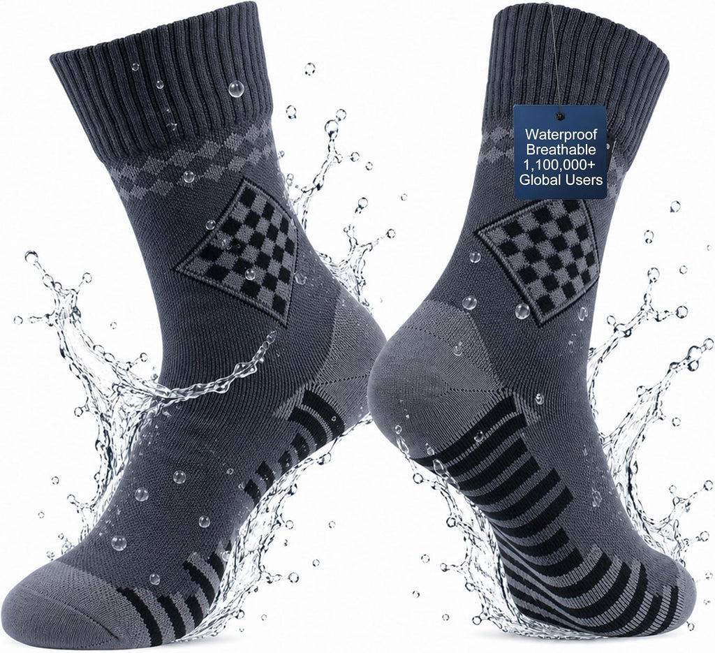 RANDY SUN Waterproof Breathable Socks, [SGS Certified] Unisex Skiing Trekking Hiking Wading Trail Socks