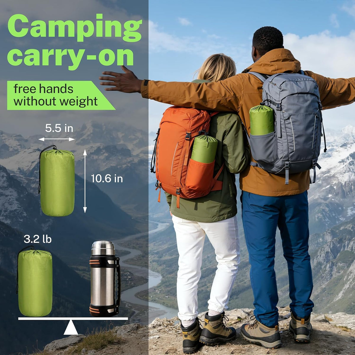 Sleeping Pad for Camping, 6" Velvet Sleeping Mat Self Inflating Camping Pad