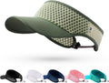 SUNMECI Mesh Breathable Sports Visor - Men Women Adjustable Lightweight Quick Dry Sun Hat for Tennis, Golf, Running