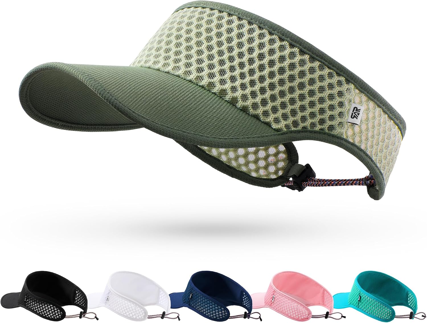 SUNMECI Mesh Breathable Sports Visor - Men Women Adjustable Lightweight Quick Dry Sun Hat for Tennis, Golf, Running
