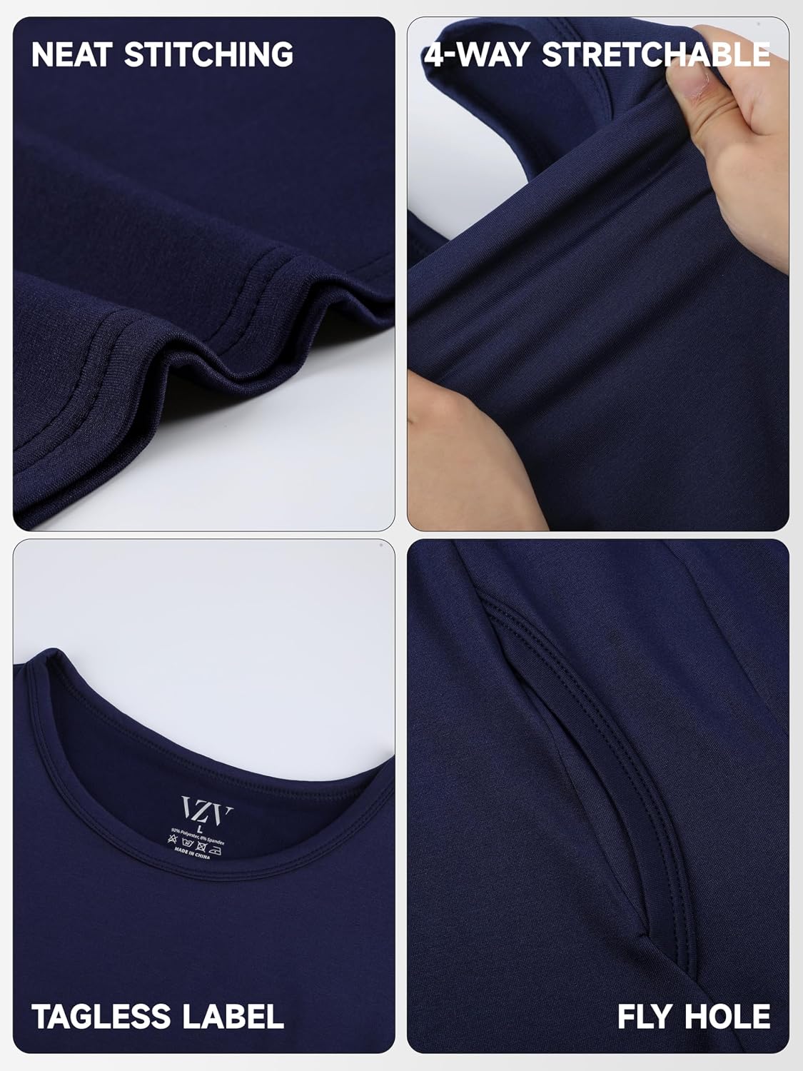 Thermal Underwear for Men Fleece Lined Long Johns for Mens Winter