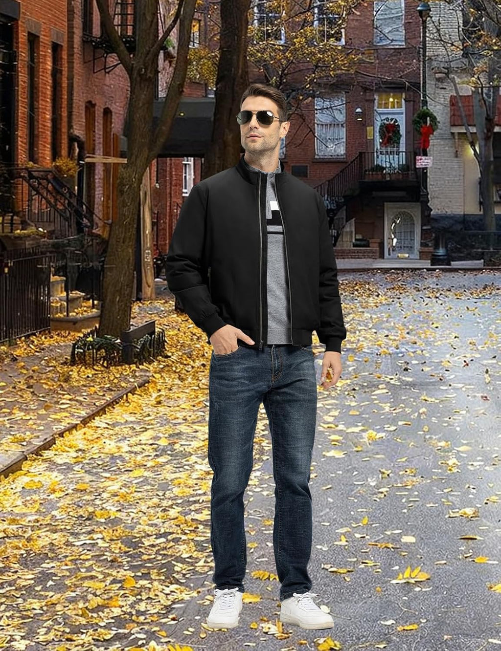 TBMPOY Men's Winter Jackets Bomber Padded Casual Windbreaker Warm Fall Coat