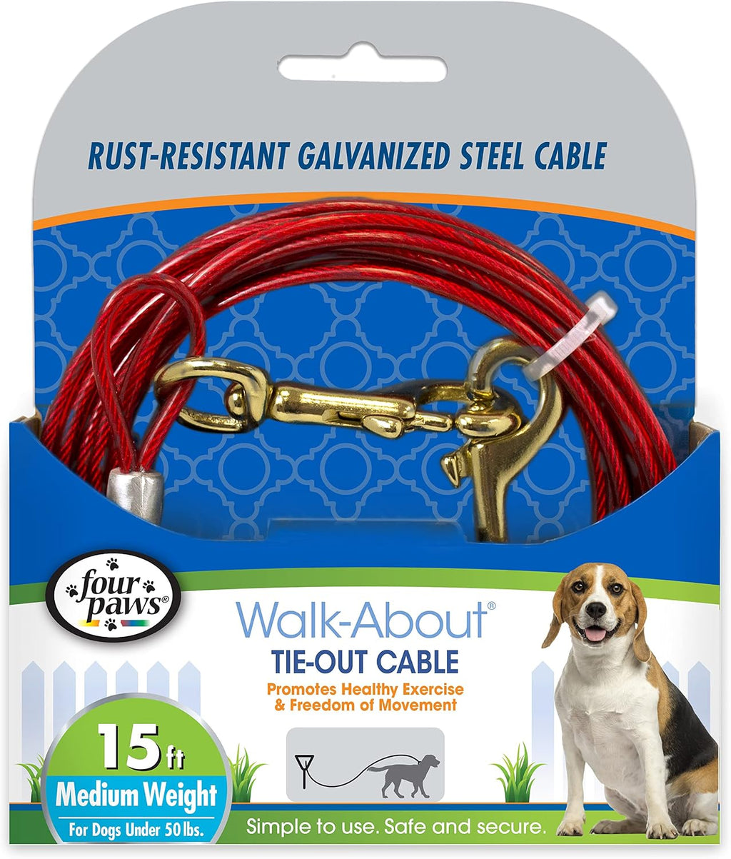 Four Paws Medium Weight Dog Tie Out Cable