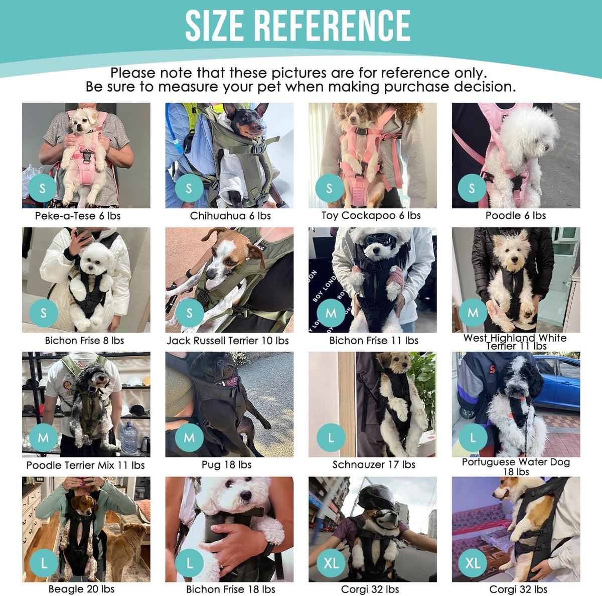 Lukovee Dog Backpack Carrier, Adjustable Front Carrier for Small Breeds