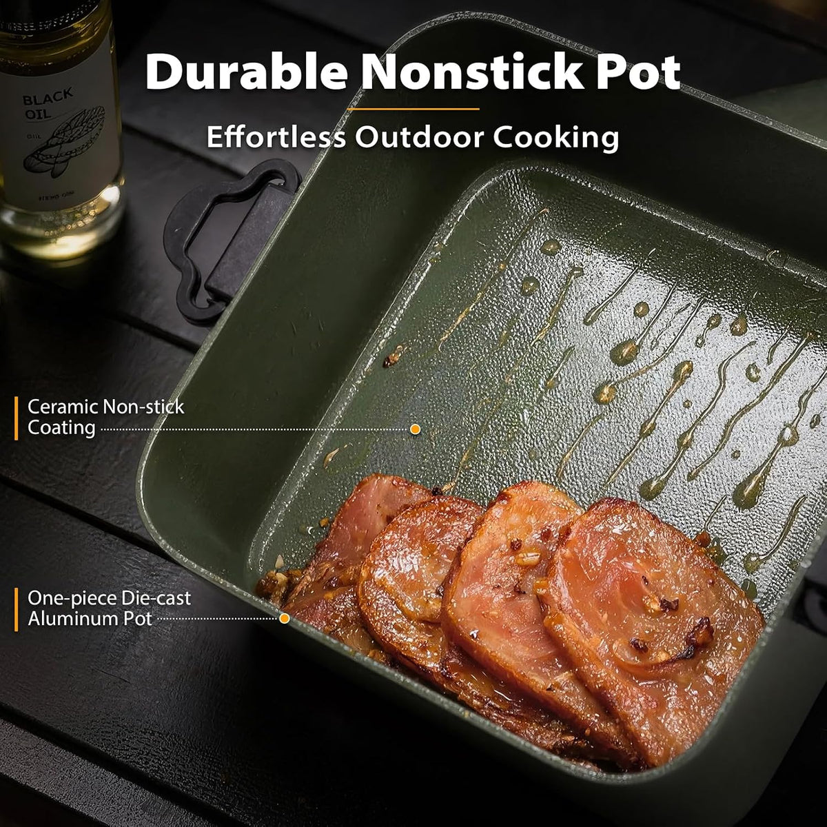 GEERTOP AMOS Electric Hot Pot, Portable 1.3L Multi-Cooker with Cookware Set