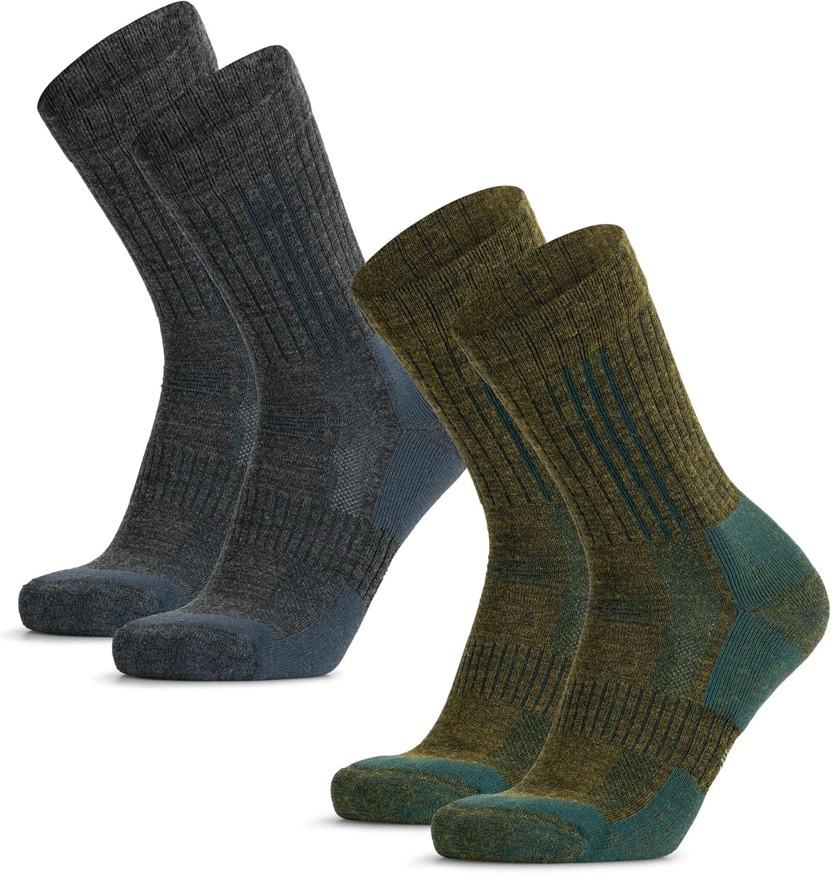 DANISH ENDURANCE Merino Wool Premium Hiking Socks, Thermal, 3-Pack