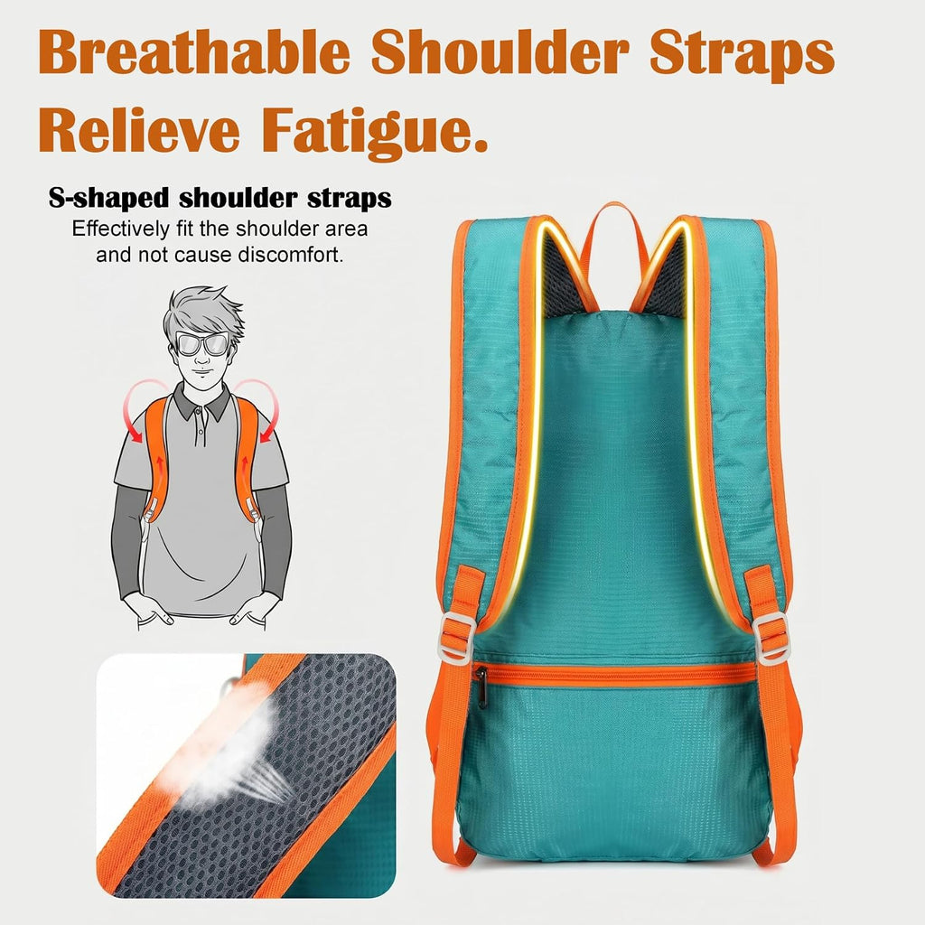 20L Water Resistant Foldable Packable Daypack Backpack