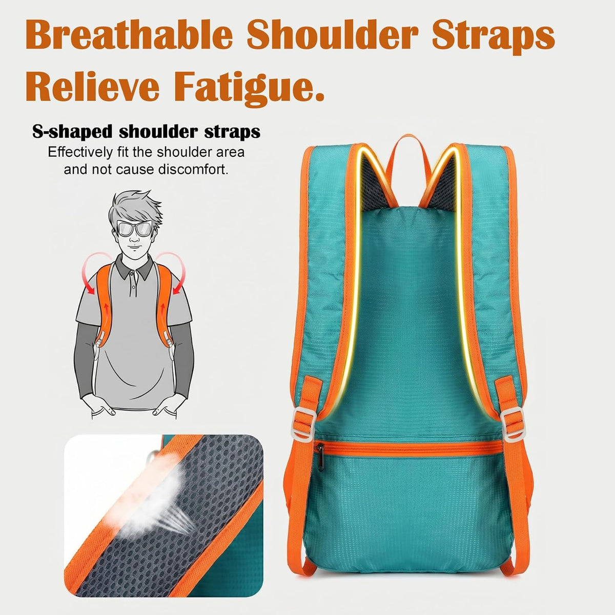 20L Water Resistant Foldable Packable Daypack Backpack