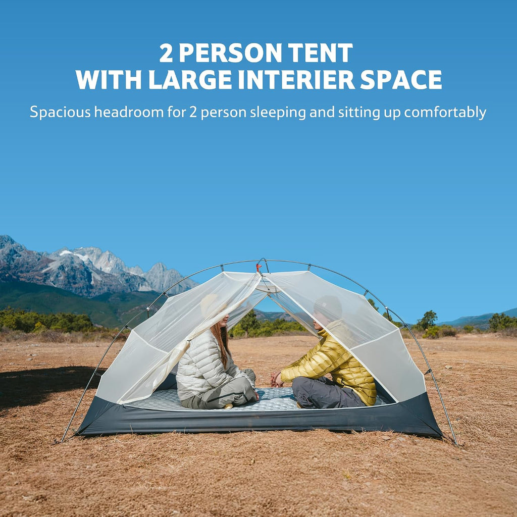 Naturehike Mongar Upgraded 1/2/3 Person Backpacking Tent,Waterproof Lightweight Camping Tent with Footprint