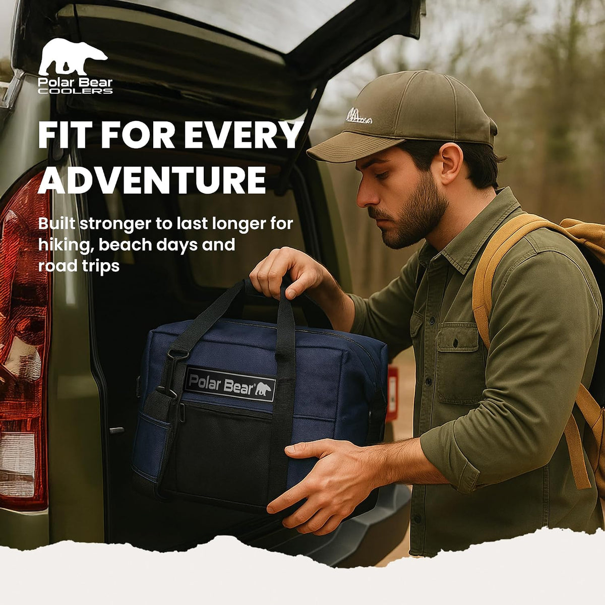 Polar Bear Coolers - Original Soft Cooler Bag - Insulated Leak Proof Beach Cooler Bag, Small Thermal Bags for Travel - Heavy Duty & Portable - Sweat Proof Picnic Carrier - Nylon