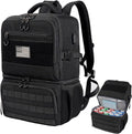 Tactical Double Deck Cooler Backpack 26L, Leak Proof Insulated Lunch Backpack with RFID Security USB Charging, Soft Cooler Bag for Men Work Camping Hiking Beach Picnic
