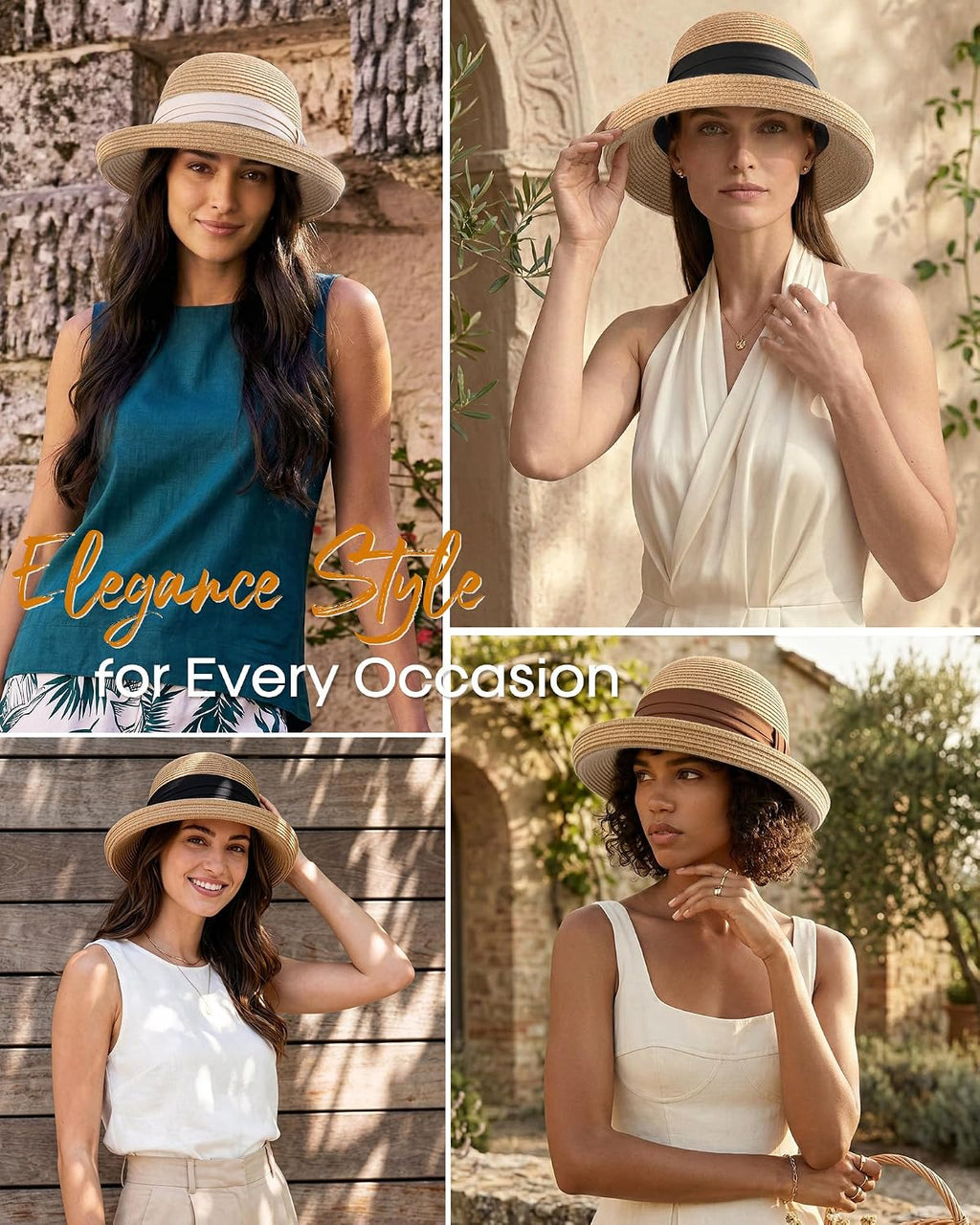 FURTALK Sun Hats for Women UPF Protection Packable Bucket Hats Vintage