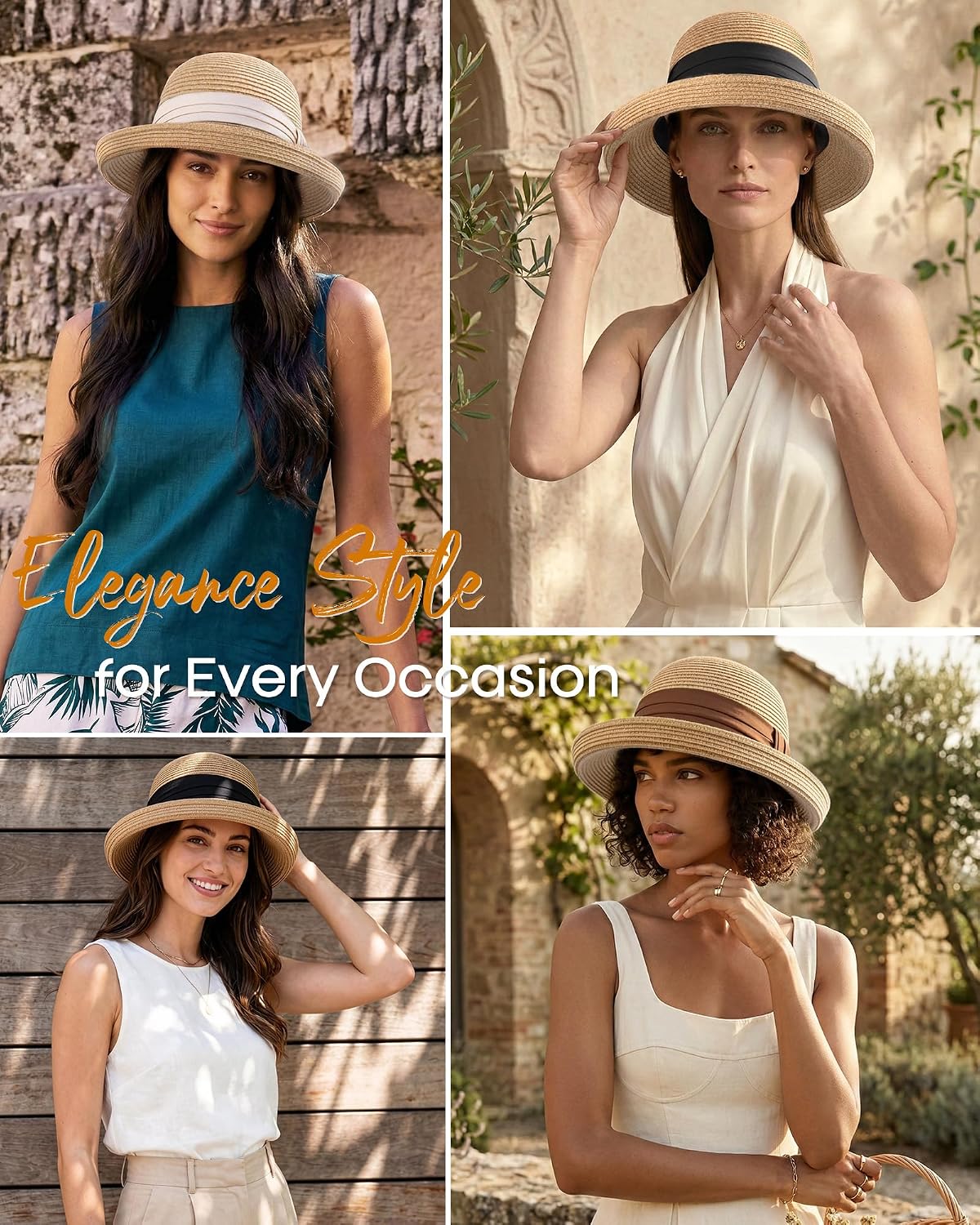FURTALK Sun Hats for Women UPF Protection Packable Bucket Hats Vintage