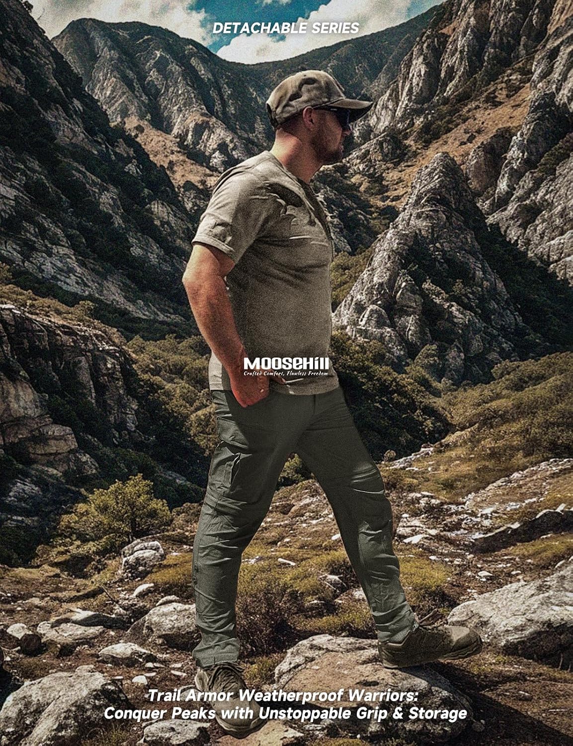 Moosehill Men's Hiking Pants: Convertible Quick-Dry