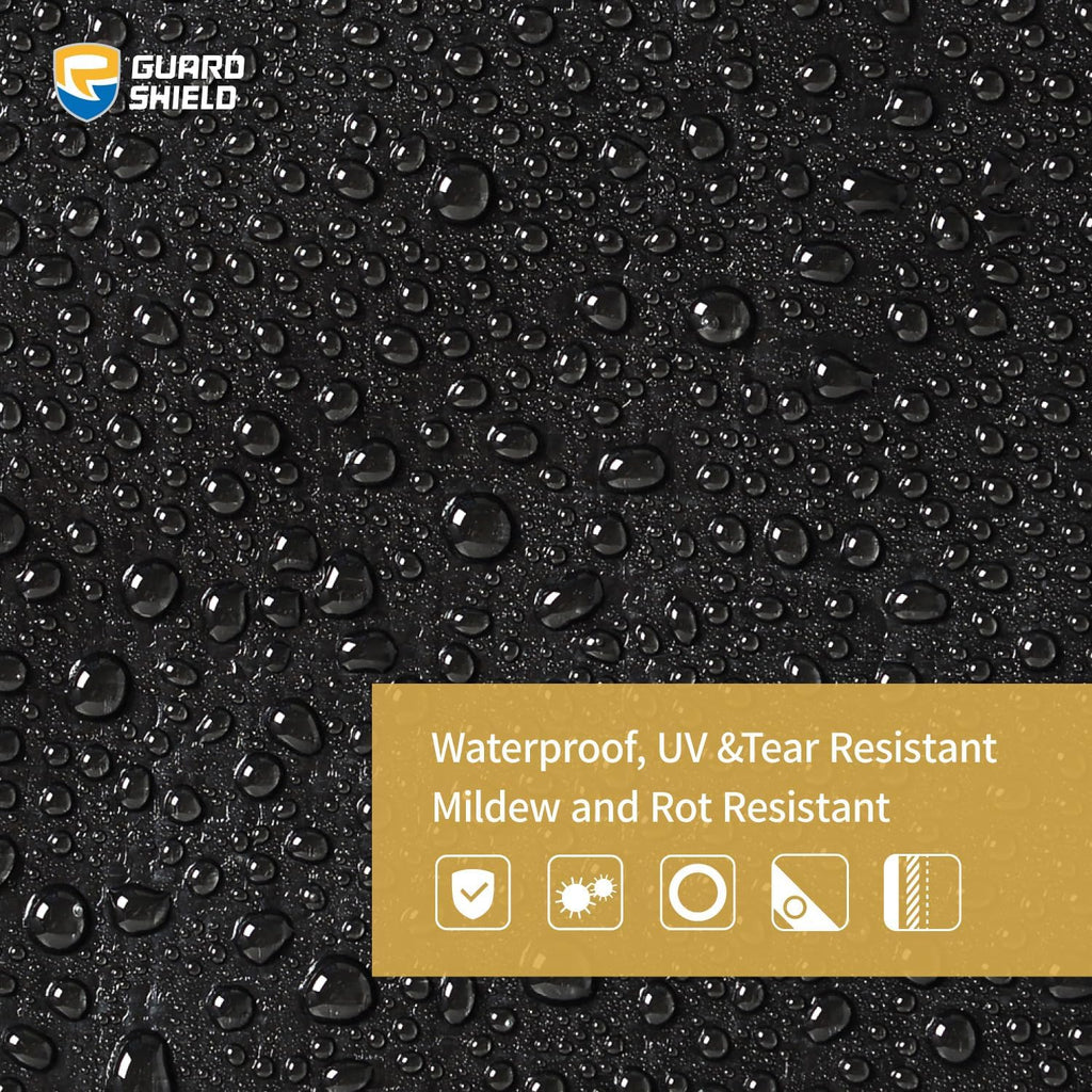 GUARD SHIELD Super Heavy Duty Black/Silver Ploy Tarp Cover 10x20 Feet Waterproof Tarps 16mil Thick UV and Tear Resistant Tarpualin