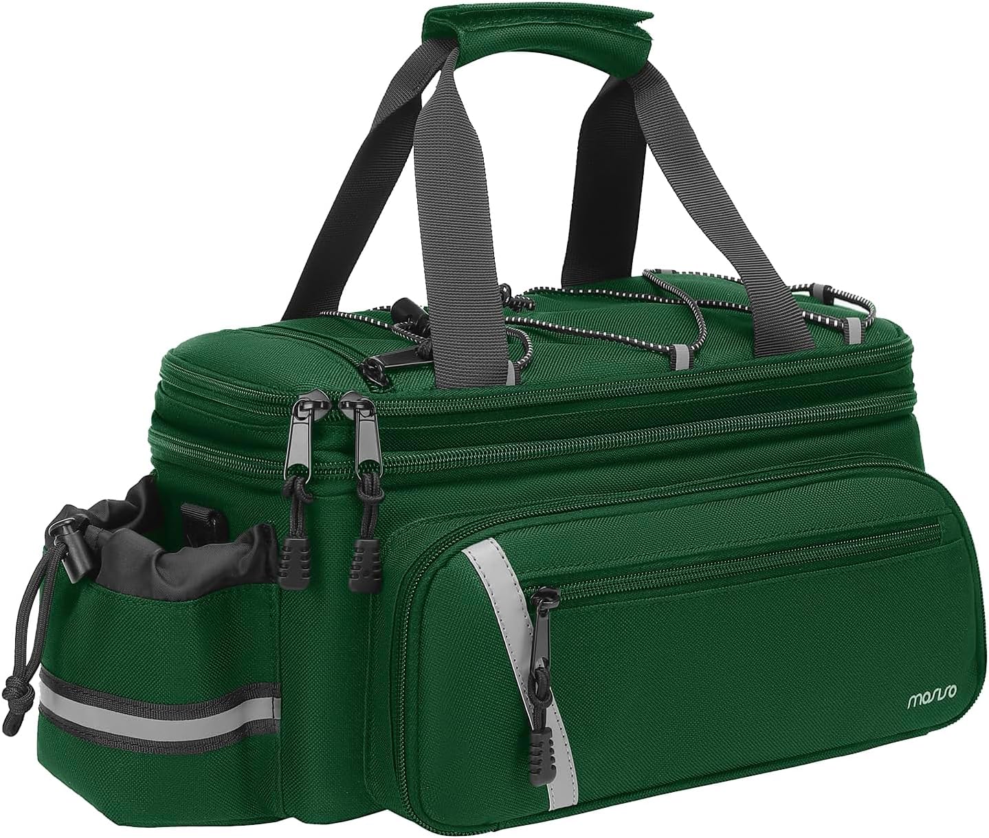 MOSISO Bike Rack Bag with Rain Cover, Bike Trunk Cooler Handag,Jungle Green
