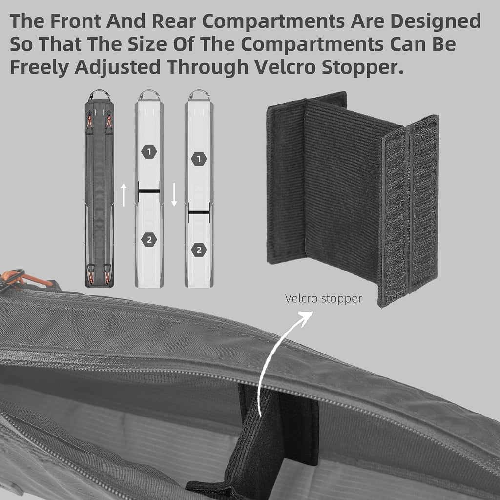 Rhinowalk Bike Top Tube Bag Bicycle Front Frame Bag Waterproof Bike Bag 2.1L with Dual Side Mesh Pockets for MTB Road Bike Cycling Commuting and Outdoor Adventures