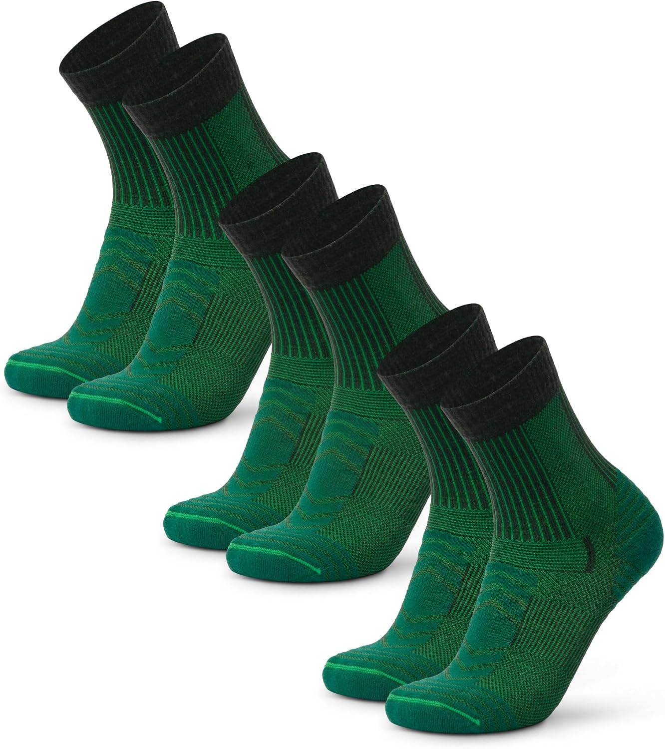 DANISH ENDURANCE Merino Wool Hiking Socks, Lightweight, 3 & 5-Pack
